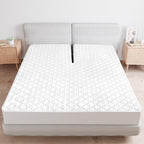 Split Top King Mattress Pad Waterproof Protector, Quilted Mattress Cover Fitted - Image 6