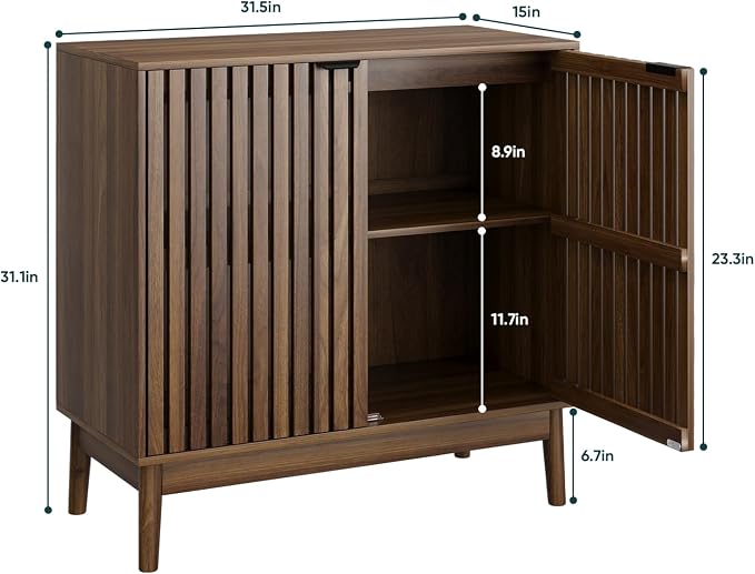 Kiasthome Wooden Sideboard Buffet Cabinet - Image 2