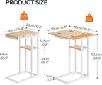 HOOBRO Foldable End Table, C Shaped Side Table - Image 3