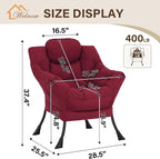 Welnow Lazy Chair for Living Room, Modern Reading Accent Chair - Image 3
