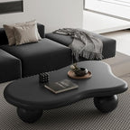 47.2” Cloud Coffee Table with 3 Ball Legs, Modern Irregular Center Table by BSYEIO