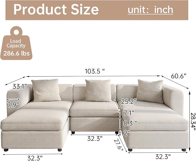 Guyii Velvet Sectional Sofa, 173.23" L Oversized 5-Seat Convertible Couch - Image 2