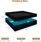 HedoAjim Black LED Coffee Table - Image 2