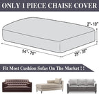 LA MEACK Chaise Couch Cushion Cover Washable Separate Seat Stretch Sectional - Image 6