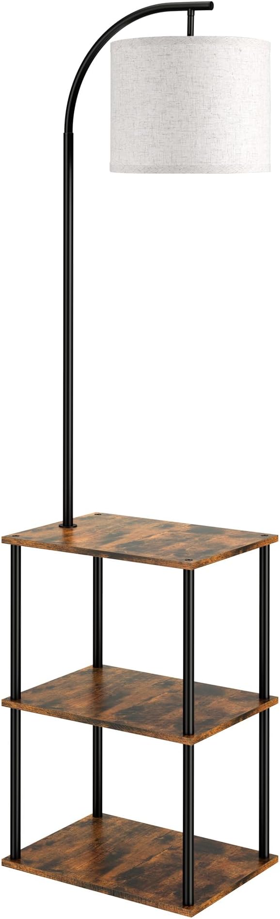 PARTPHONER Floor Lamp with Table, Night Stand with Lamp, Narrow Side Table with - Image 9
