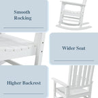 Psilvam Oversized Outdoor Rocking Chair, - Image 5