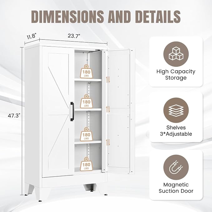 Yizosh Metal Storage Cabinet - Image 2