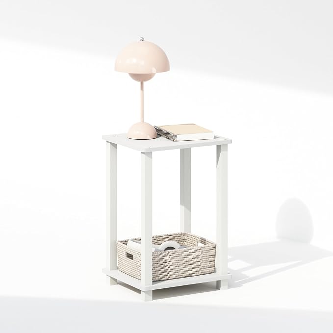Furinno Simplistic Night Stand, 2-Tier Small Nightstand - Image 3