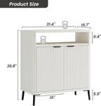 Fatmok 31.4" Fluted Buffet Cabinet - Image 2