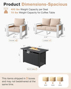 Aoxun Aluminum Patio Furniture Set - Image 7