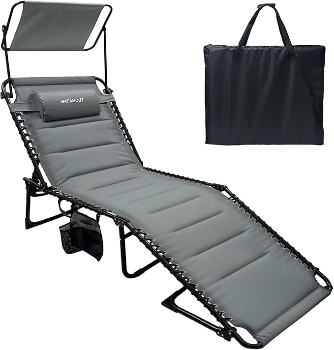 Outdoor Folding Lounge Chair by WKFAMOUTCAMP