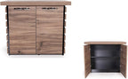 87" Wood Office Furniture Set of 4pcs | Executive Desk w/Leather Pad | Large - Image 5
