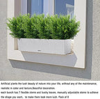 XLFAQXM Artificial Plants Flowers Grass Shrubs 8 Pack No Fade Faux Plastic Flowers Outdoor for Farmhouse Garden Porch Patio Indoor Wedding Decoration Greenery Fake Plants uv Resistant - Image 6