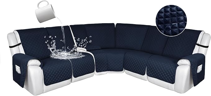 HDCAXKJ 100% Waterproof Reclining Sectional Couch Covers L Shape Recliner Sofa by HDCAXKJ