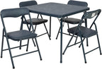 Flash Furniture Mindy Kids Navy 5 Piece Folding Table and Chair Set by FlashFurniture