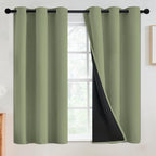 SimpleHome Sage 100% Blackout Curtains Room Darkening Living Room 54 Inch | by SimpleHome