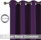 Yakamok Purple Room Darkening Window Curtains 52x36 Inch - Image 2