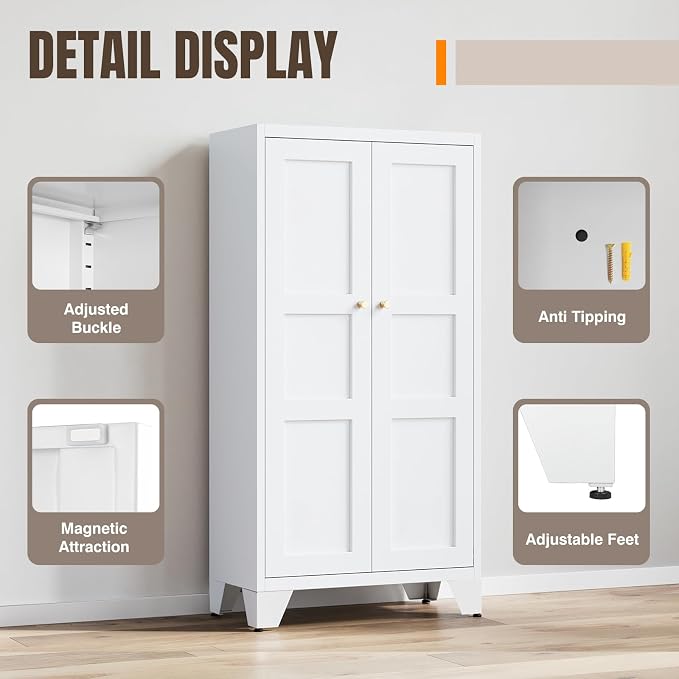 Yizosh Metal Storage Cabinet - Image 4