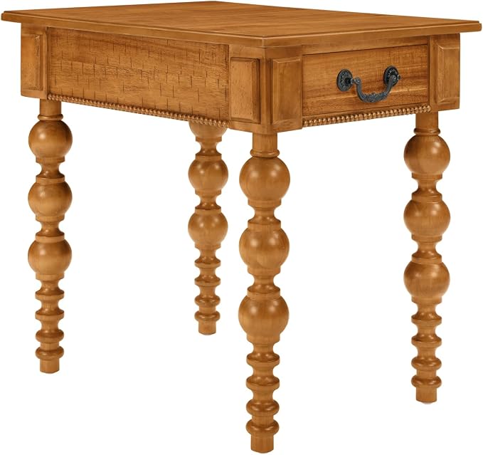 Retro Wooden Side End Table Vintage Nightstand Bedside Table - Image 5