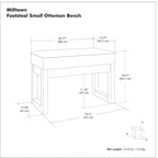 SIMPLIHOME Milltown Small Ottoman Bench - Image 9