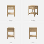 SICOTAS Rattan Nightstand, Rattan Decor Drawer - Image 9