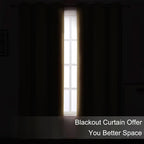 Natural Thermal Blackout Curtains/52 x 72 Inch/Set of 2 Panels Room Darkening - Image 3