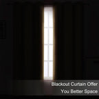 Blackout Curtains 66 x 84 inch/Natural Curtains Set of 2 Panels/Thermal - Image 3