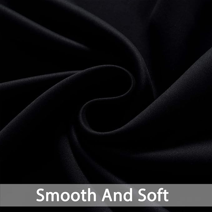 Yakamok Room Darkening Curtains 62x63 inch Length Black-Living Room | 2 panels - Image 5