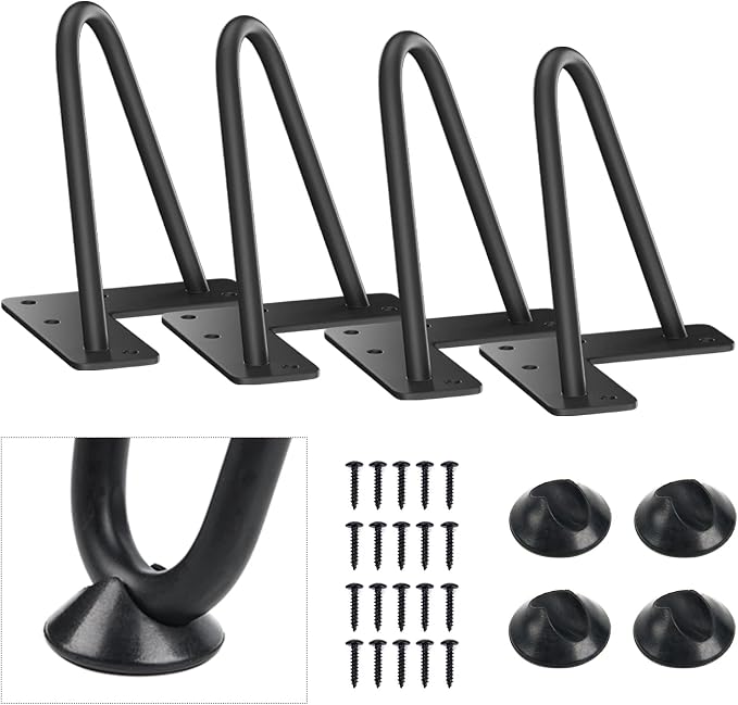 SMARTSTANDARD 5 Inch Heavy Duty Hairpin Furniture Legs, Metal Home DIY Projects by SMARTSTANDARD