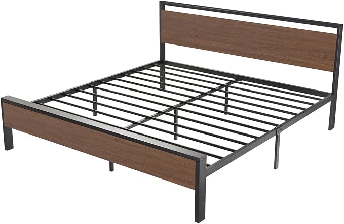 SHA CERLIN 14 Inch King Size Metal Platform Bed Frame - Image 8
