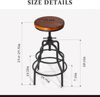 LOKKHAN Vintage Industrial Barstools - Image 8