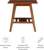 Linon Melissa Mid-Century Walnut End Table - Image 11