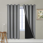 Yakamok Grey Blackout Curtains 72 Inches Long by Yakamok
