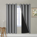 Yakamok Grey Blackout Curtains 63 Inches Long by Yakamok