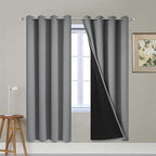 Yakamok Grey Blackout Curtains 63 Inches Long by Yakamok