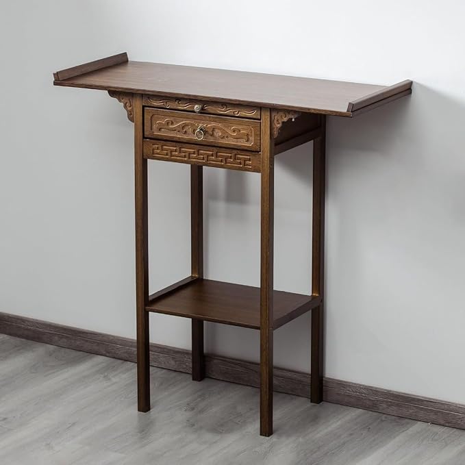 Japanese Zen Style Altar End Table Vintage Console Table - Image 7