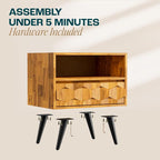 Bme Georgina Solid Wood Nightstand - Image 5