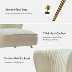 HULALA Home Velvet Accent Chair Set of 2, Modern Armless Upholstered Side Chair - Image 5