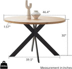 Zerifevni 46.4" Round Dining Table Set, Mid Century Modern Round Dining Table - Image 7