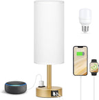 Fenmzee Gold Touch Lamp for Bedroom- 3 Way Dimmable Bedside Lamp USB C A - Image 5