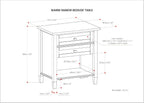SIMPLIHOME Warm Shaker Bedside Table - Image 3