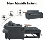 Auvsoce 65'' Convertible Sleeper Sofa Bed - Image 4