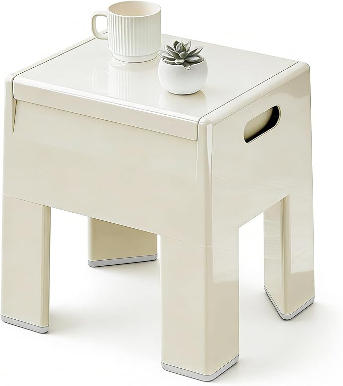 Nightstand Bedside Table with Storage Space, Dorm and Small Spaces, Easy by Permory