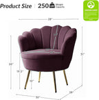 HULALA HOME Modern Velvet Accent Chairs Set of 2 - Image 2