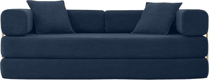4-in-1 Folding Convertible Sofa Bed, 78 Inch Boneless Couch - Image 6