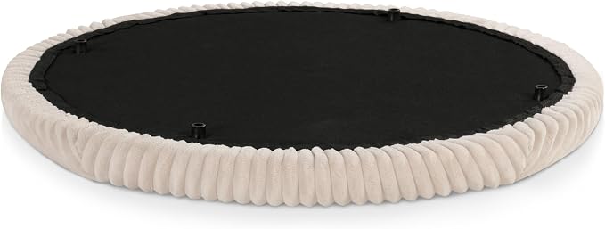 Furniture of America Lennox Modern Chenille 29-inch Round Storage Ottoman - Image 9