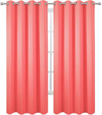 Blackout Curtains 52 x 120 Inch Long Coral Curtains Set of 2 Panels Room - Image 2
