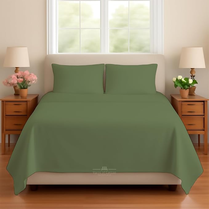 Sleeper Sofa Bed Sheet, 100% Cotton 400 Thread Count, 4 Piece Set, Deep Pocket by BeyondWhatYouSee
