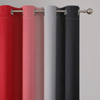 Red and Black Ombre Blackout Curtains - Image 4