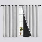 SimpleHome White 100% Blackout Curtains Room Darkening Living Room 63 Inch | by SimpleHome